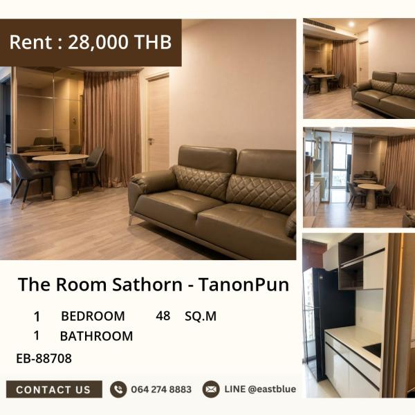 17/07/2026, Luxury condo 48 sqm in the heart of Sathorn, very convenient to travel!
Rent for only 28,000 baht/month with complete amenities! 0642748883