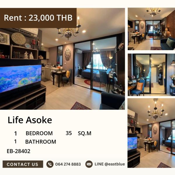 17/07/2026, 🏡 Near BTS Phetchaburi! Life Asoke 1 bedroom 35 sqm. Starting at 23,000 baht/month

🔥 Prime location, everything you need is here! 0642748883