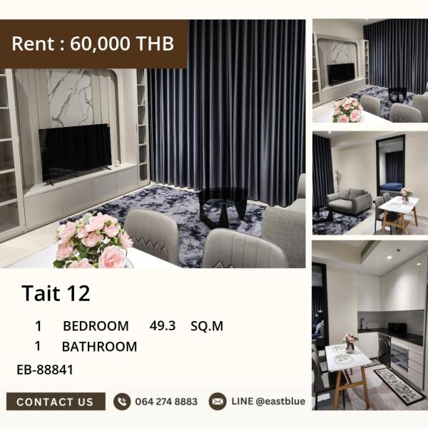 17/07/2026, 🏡 For rent! Luxury condo Tait 12 in the heart of Silom for only 60,000 baht/month 0642748883