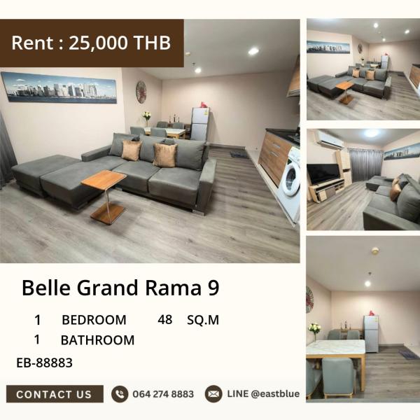17/07/2026, 🔥 Belle Grand Rama 9 ใจกลางเมือง เพียง 25,000 บาท/เดือน! 

🏢 1 นอน 48 ตร.ม. ส่วนกลางครบ ใกล้ห้าง ใกล้รพ. สบายครบ 0642748883
