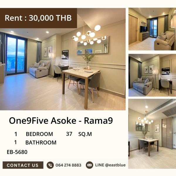 17/07/2026, 🏙️ ห้องสวย วิวดี ใจกลางเมือง! One9Five Asoke-Rama9 เพียง 30,000 บาท/เดือน

🔥 1 นอน 37 ตร.ม. ใกล้ BTS พระราม 9 สุดคุ้ม! 0642748883