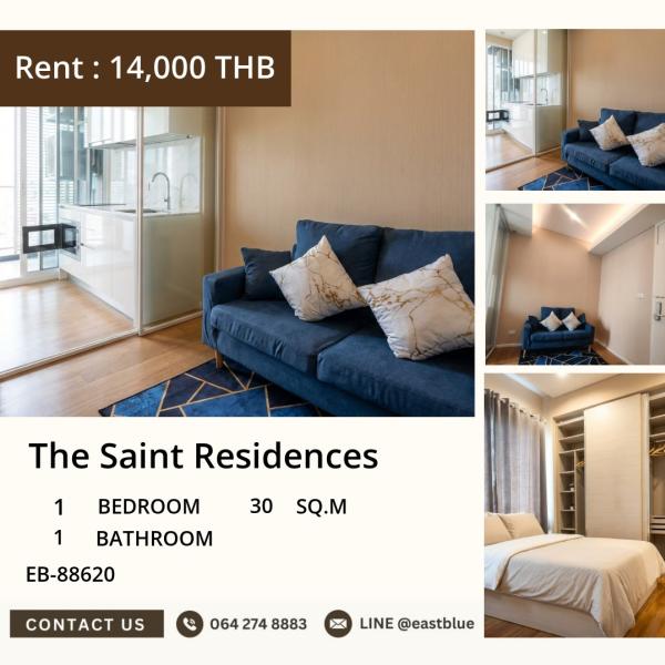 11/08/2026, 🏠 เช่า คอนโด 1 ห้องนอน เดอะ เซนต์ เรสสิเด้นเซส 14,000 บาท/เดือน 0642748883