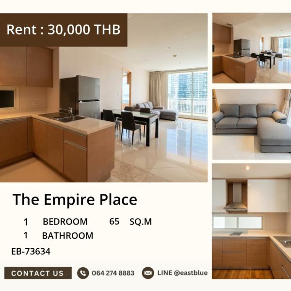 Rent a luxury condo of 65 sq.m. The Empire Place near BTS Chong Nonsi
1 bedroom priced at only 30,000 baht/month with complete amenities! 0642748883