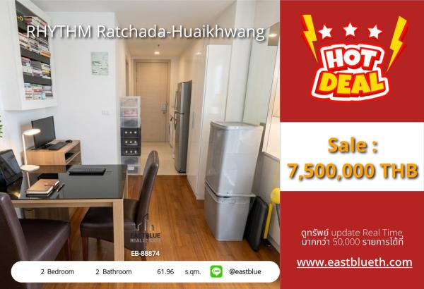 05/10/2026, 🔥Hot Sale! Condo in the city center RHYTHM Ratchada-Huaikhwang 0642748883