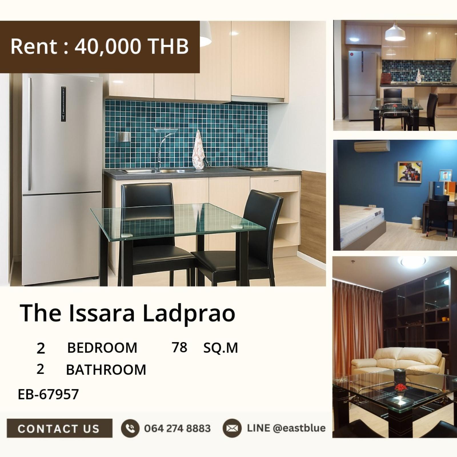 17/07/2026, 🏡 Prices start from 40,000! The Issara luxury condo 2 bedrooms 78 sq.m.
✨ Near BTS Ladprao, fully equipped for lifestyle! 0642748883 17/07/2026, 🏡 Prices start from 40,000! The Issara luxury condo 2 bedrooms 78 sq.m.
✨ Near BTS Ladprao, fully equipped for lifestyle! 0642748883