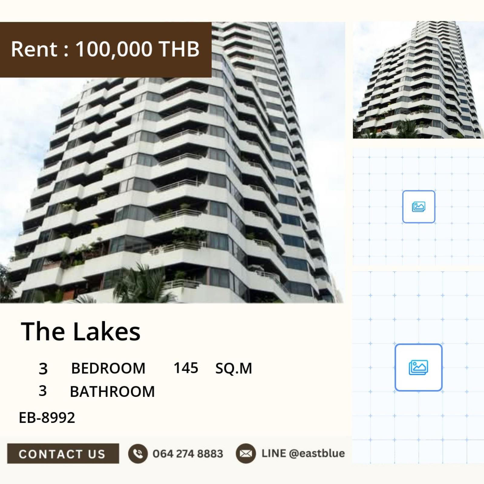 17/07/2026, Luxury 3-Bed Condo at The Lakes – Prime Asoke Sukhumvit Location!
Spacious 145 sqm, Near Em Quartier, Only 100,000 THB/month! 0642748883 17/07/2026, Luxury 3-Bed Condo at The Lakes – Prime Asoke Sukhumvit Location!
Spacious 145 sqm, Near Em Quartier, Only 100,000 THB/month! 0642748883