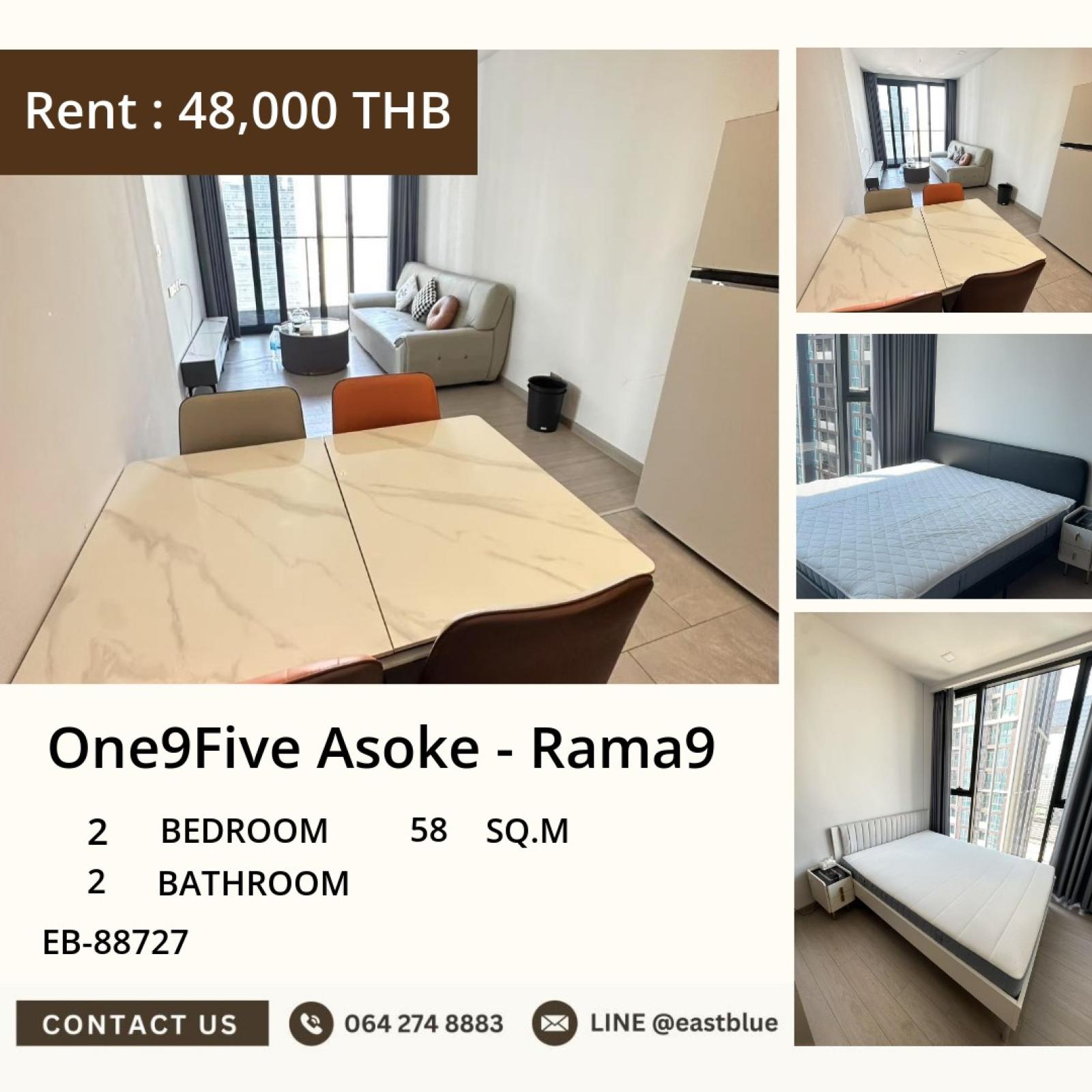 17/07/2026, # 🌟 Luxury 2-Bed Condo at One9Five Asoke-Rama9 | Prime Location Near MRT Phra Ram 9 | Modern Living at 48,000 THB/Month 0642748883 17/07/2026, # 🌟 Luxury 2-Bed Condo at One9Five Asoke-Rama9 | Prime Location Near MRT Phra Ram 9 | Modern Living at 48,000 THB/Month 0642748883