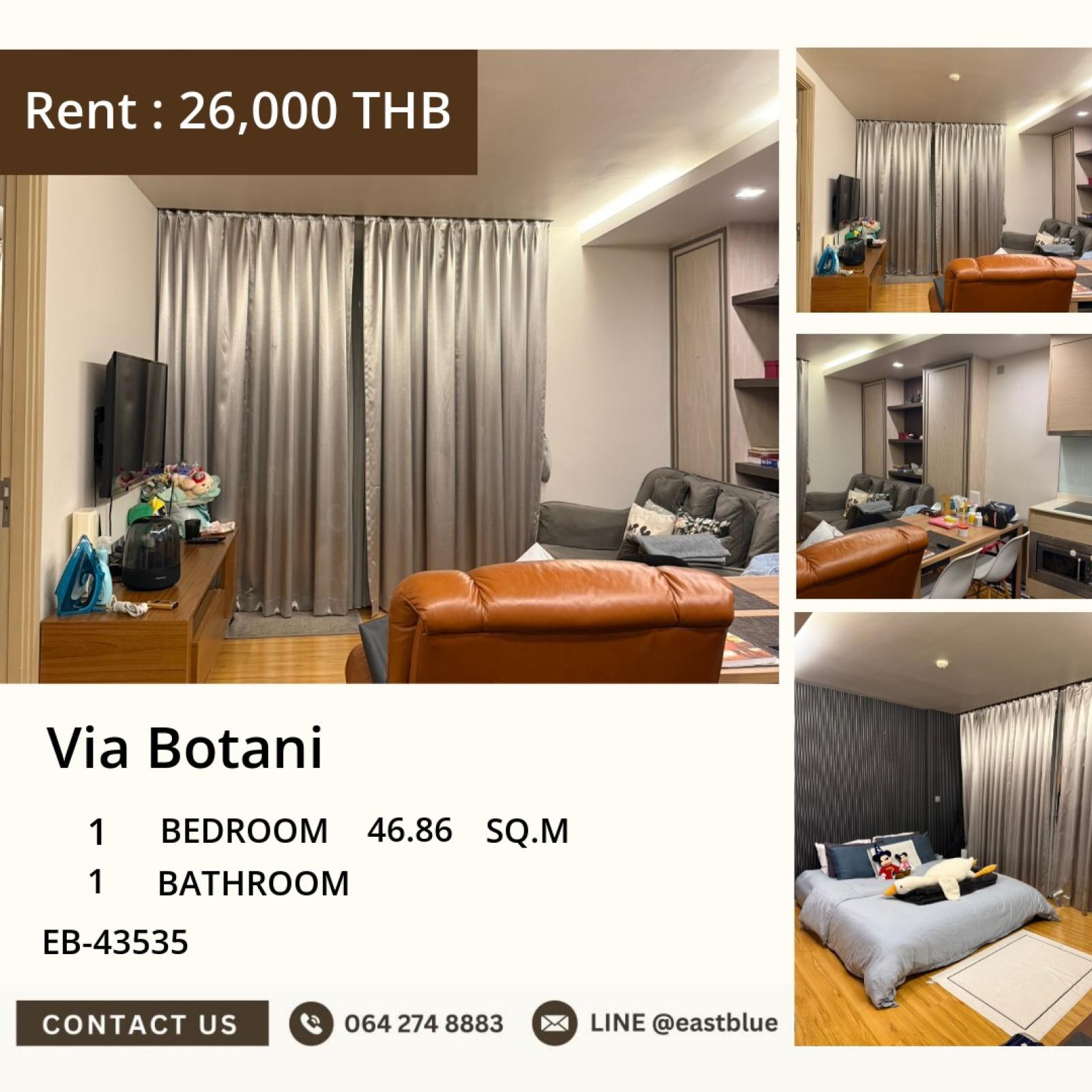 17/07/2026, 🏡 ให้เช่าคอนโด Via Botani ติดบีทีเอส ทองหล่อ เริ่ม 26,000 บาท!
🔑 1 นอน 46 ตร.ม. ครบครัน ใกล้รถไฟฟ้า จัดเต็มทุกฟังก์ชัน 0642748883 17/07/2026, 🏡 ให้เช่าคอนโด Via Botani ติดบีทีเอส ทองหล่อ เริ่ม 26,000 บาท!
🔑 1 นอน 46 ตร.ม. ครบครัน ใกล้รถไฟฟ้า จัดเต็มทุกฟังก์ชัน 0642748883
