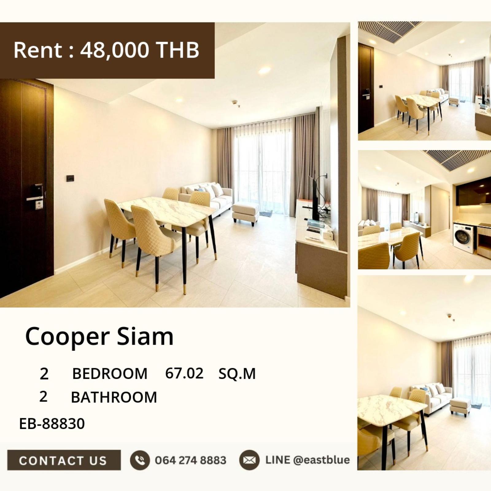 17/07/2026, 🏙️ Cooper Siam Downtown 2-bedroom luxury for only 48,000/day!

🌟 Near BTS Siam, all functions free, start a new life now! 0642748883