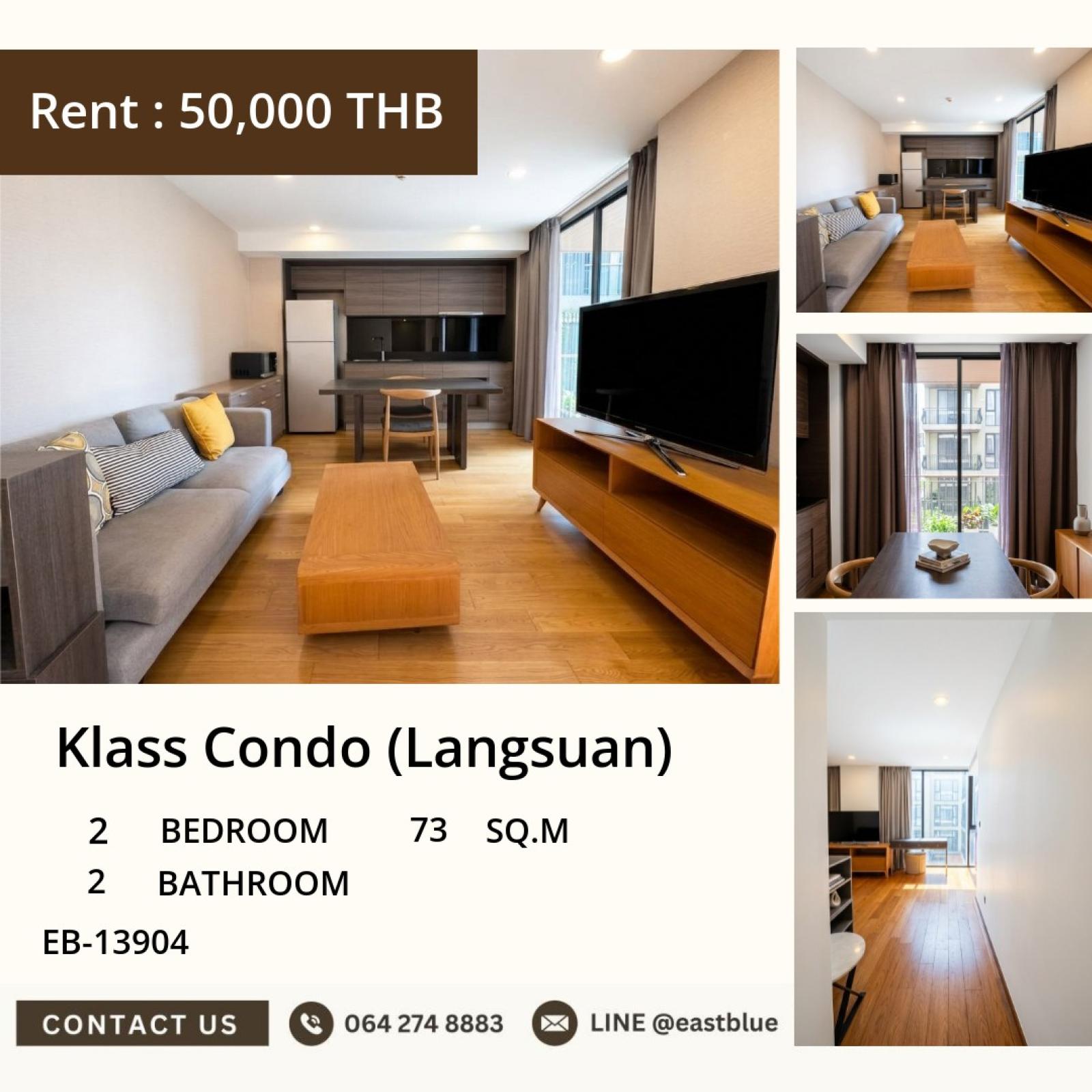 17/07/2026, 🔥 Klass Condo Luxury in the heart of Langsuan
📍 2 bedrooms 73 sq.m. starting at 50,000 baht near BTS Chidlom 0642748883