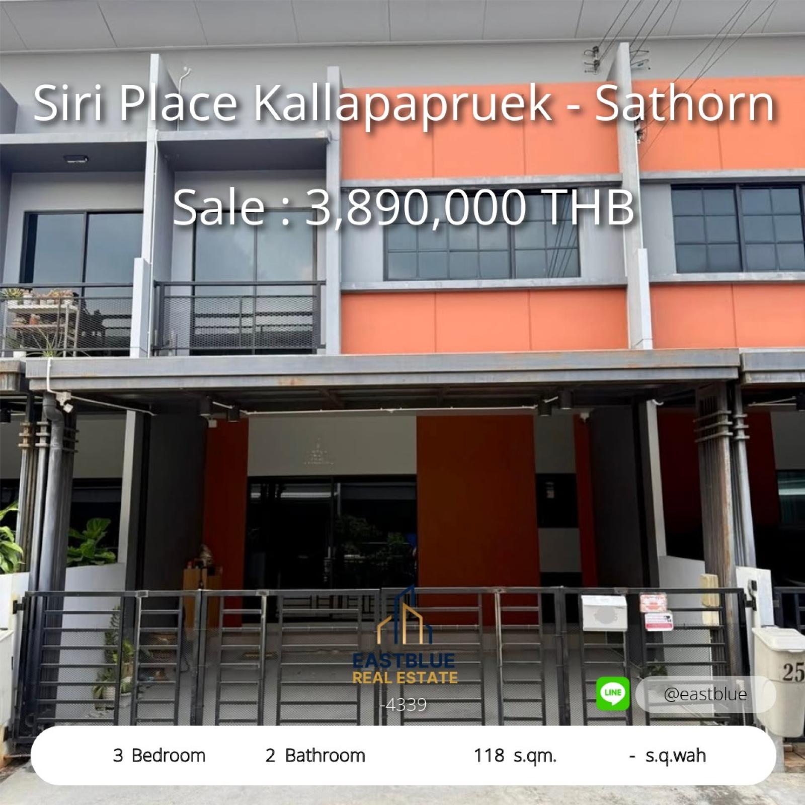 🏡 Modern Loft Townhouse in Prime Sathorn Location - Unbeatable Value!

🔑 Siri Place Kallapapruek: 3 Beds, Just 3.89MB with Smart Home Features
