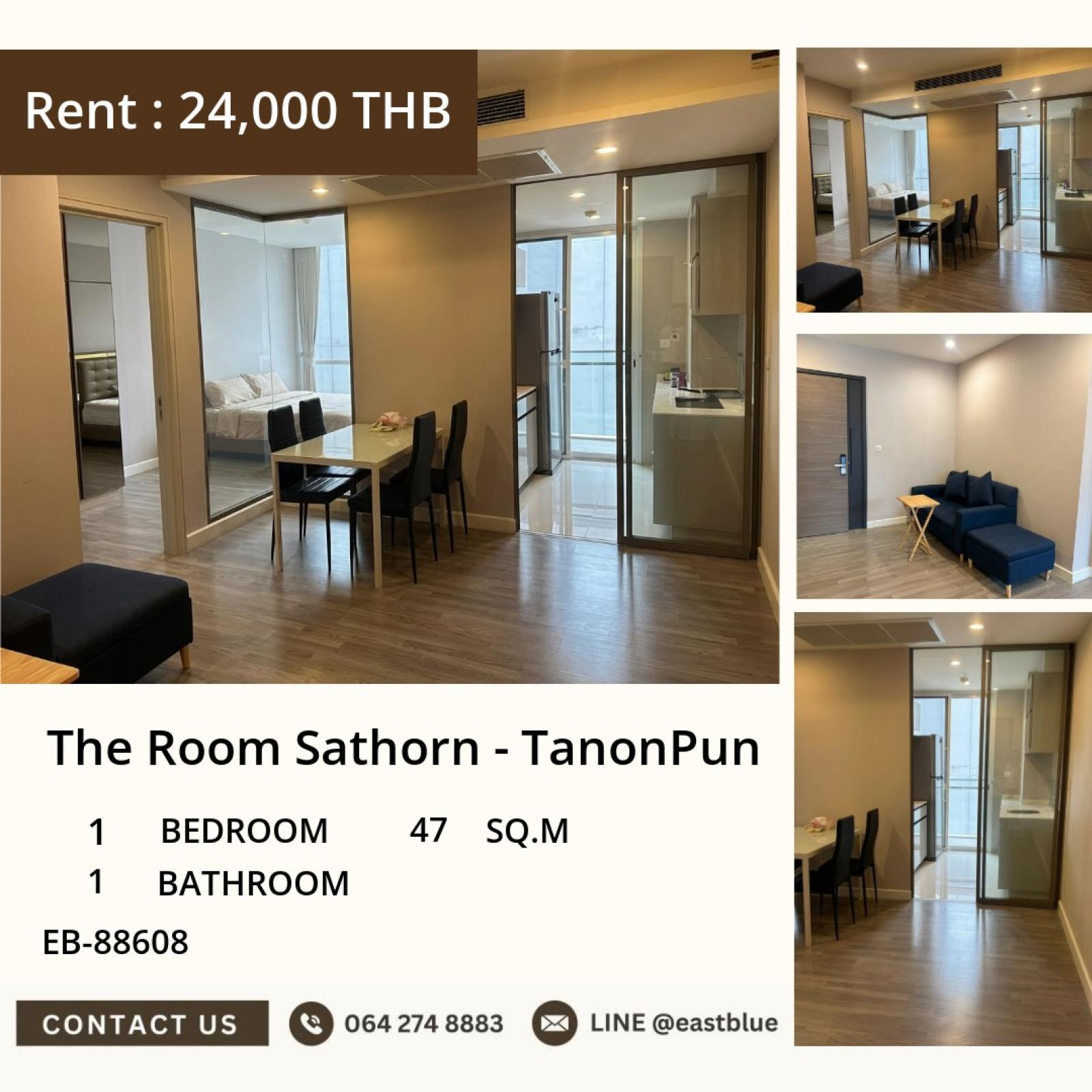 11/08/2026, 🏠 เช่า คอนโด 1 ห้องนอน เดอะ รูม สาทร ถนนปั้น พร้อมเข้าอยู่ 24,000 บาท/เดือน 0642748883 11/08/2026, 🏠 เช่า คอนโด 1 ห้องนอน เดอะ รูม สาทร ถนนปั้น พร้อมเข้าอยู่ 24,000 บาท/เดือน 0642748883