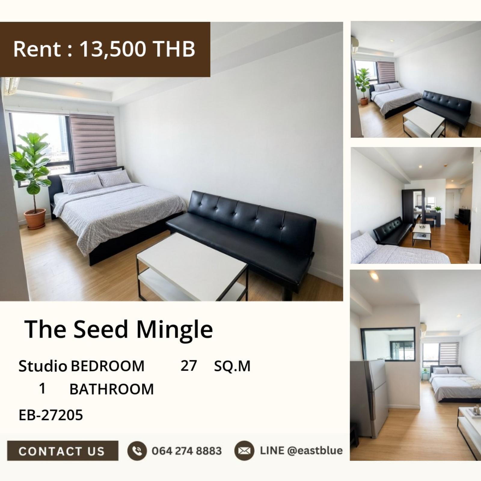 🔥 The Seed Mingle Studio in the heart of Sathorn for only 14,000 baht/month!

🏡 Divine location near BTS Chong Nonsi, start a super affordable condo life 0642748883