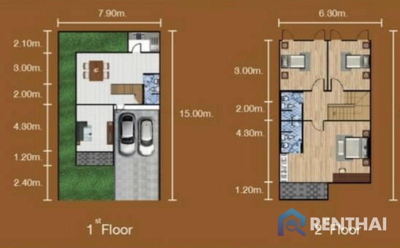 บ้านสองชั้นดีไซน์ลงตัว พื้นที่ใช้สอยกว้างขวาง 185 ตารางเมตร – รูปที่ 2