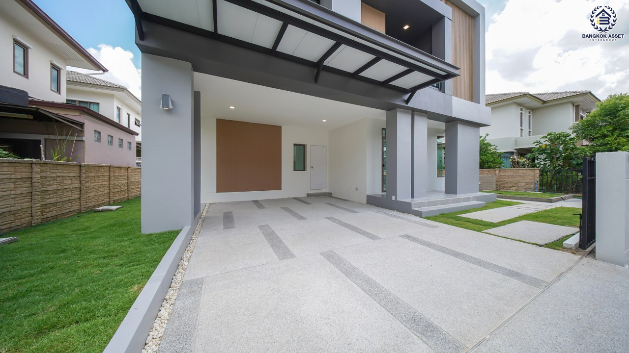 B8854 Newly renovated house, Burasiri Sanambinnam project, area 66.2 sq m, usable area 198.88 sq m, function 3 bedrooms, 3 bathrooms, parking for 2 cars, in a location connected to many routes, near Central Northville and the Purple Line. "Nonthaburi – รูปที่ 2