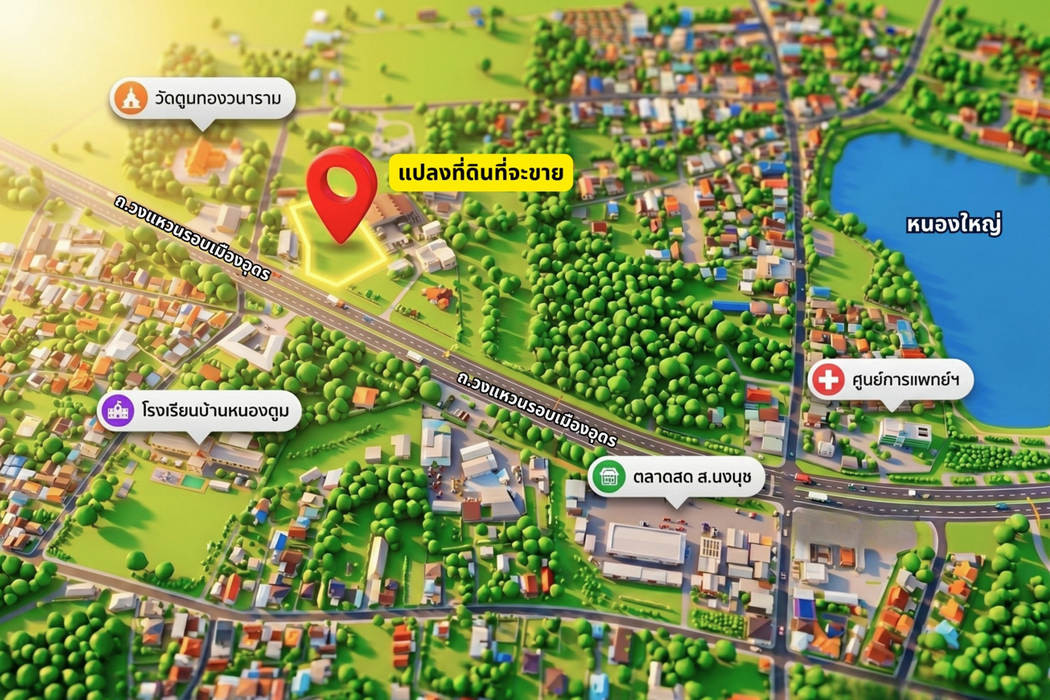 For inquiries, call: 087-955-5579 Urgent sale! Corner plot of land next to the road on 2 sides (Udon Surrounding Road 216), Mueang Udon Thani. Land filled in and ready to build, 4-1-51 rai, near Nong Yai intersection and S. Nongnooch fresh market. For inquiries, call: 087-955-5579 Urgent sale! Corner plot of land next to the road on 2 sides (Udon Surrounding Road 216), Mueang Udon Thani. Land filled in and ready to build, 4-1-51 rai, near Nong Yai intersection and S. Nongnooch fresh market.