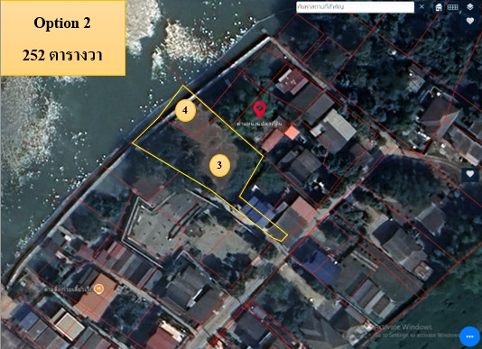 ที่ดิน 199 ตรว + ที่งอก 53 ตรว ติดแม่น้ำเจ้าพระยา ปทุมธานี