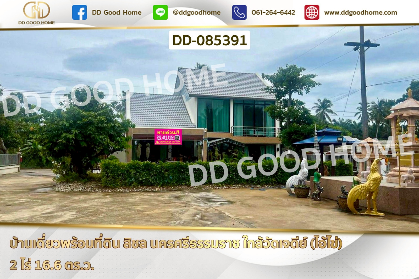 บ้านเดี่ยวพร้อมที่ดิน สิชล นครศรีธรรมราช ใกล้วัดเจดีย์ (ไอ้ไข่) DD-085391 บ้านเดี่ยวพร้อมที่ดิน สิชล นครศรีธรรมราช ใกล้วัดเจดีย์ (ไอ้ไข่) DD-085391