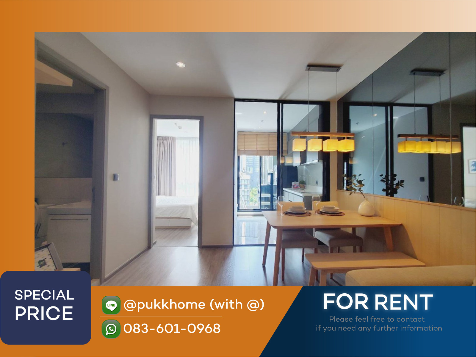 Rhythm Ekkamai | 35 sq.m. FULLY FURNISHED 📞Line : @pukkhome ( has @ )