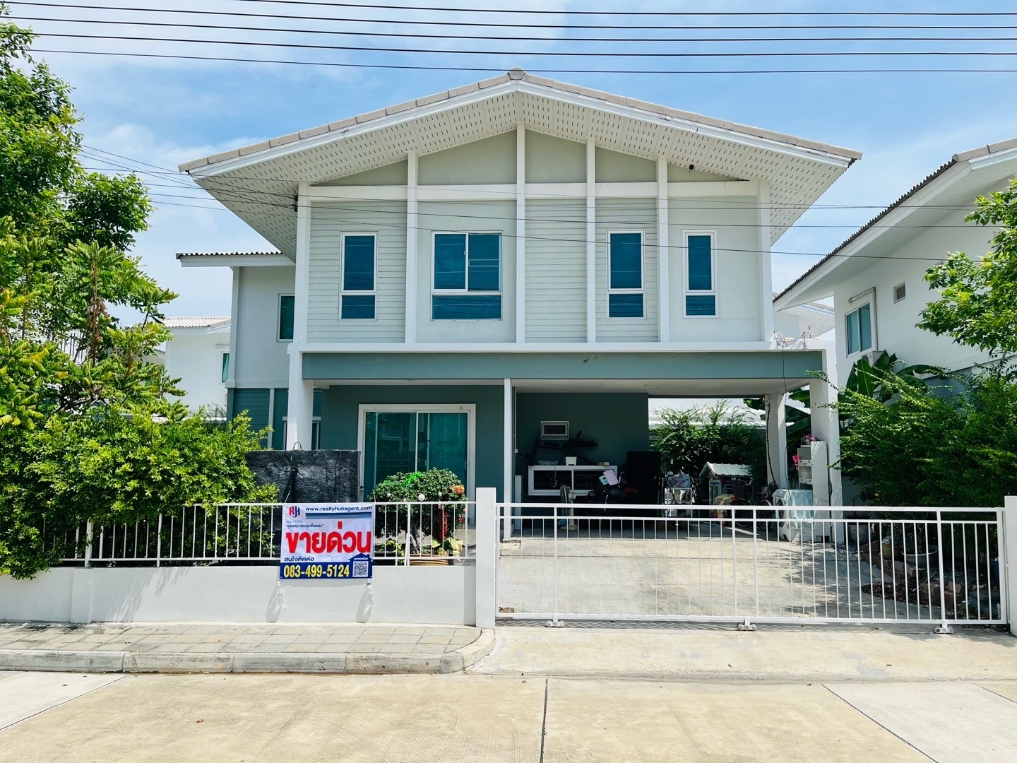บ้านหน้าสวนใกล้สโมสร 50เมตร หน้าบ้านไม่ชนใคร 250ตร.เมตร 4นอน คณาสิริพระราม2-วงแหวน (แสนสิริ)