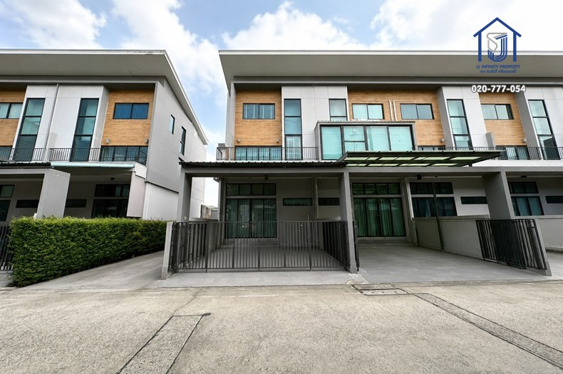 For sale and rent, 3-story townhome, Eco Space Village, Bangna-Wongwaen, corner house, parallel road Kanchanaphisek (Eastern Ring Road). For sale and rent, 3-story townhome, Eco Space Village, Bangna-Wongwaen, corner house, parallel road Kanchanaphisek (Eastern Ring Road).