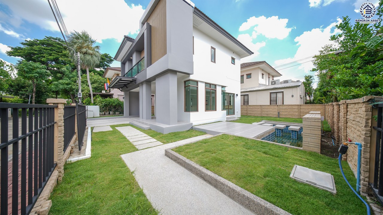B8854 Newly renovated house, Burasiri Sanambinnam project, area 66.2 sq m, usable area 198.88 sq m, function 3 bedrooms, 3 bathrooms, parking for 2 cars, in a location connected to many routes, near Central Northville and the Purple Line. "Nonthaburi – รูปที่ 3