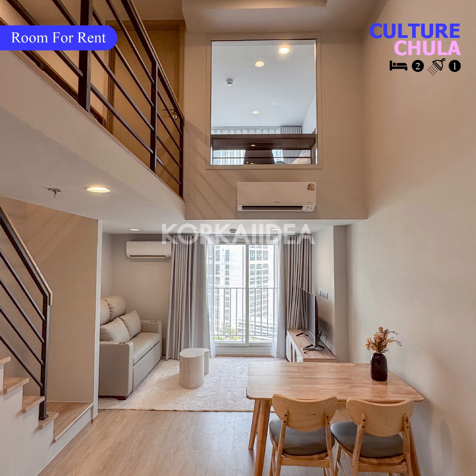 New condo! Near Chulalongkorn University, just 5 minutes
Culture Chula | Duplex 2 bedrooms New condo! Near Chulalongkorn University, just 5 minutes
Culture Chula | Duplex 2 bedrooms