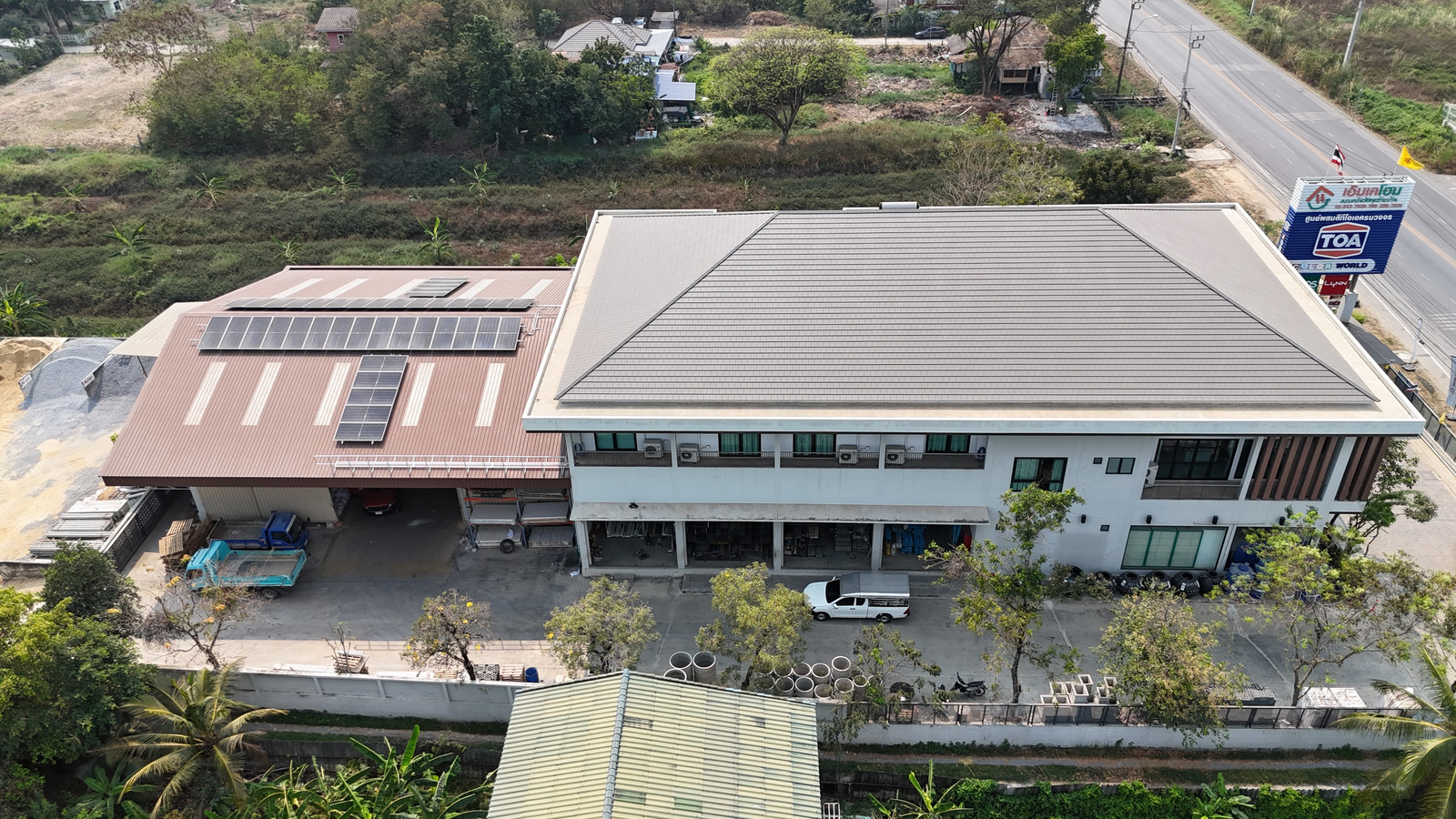 For rent: 2-story building, commercial building, warehouse and residence. With 25.2 kWp solar cells on 2 rai of land, next to Pracha Ruamjai Road, Min Buri, Bangkok. – รูปที่ 4