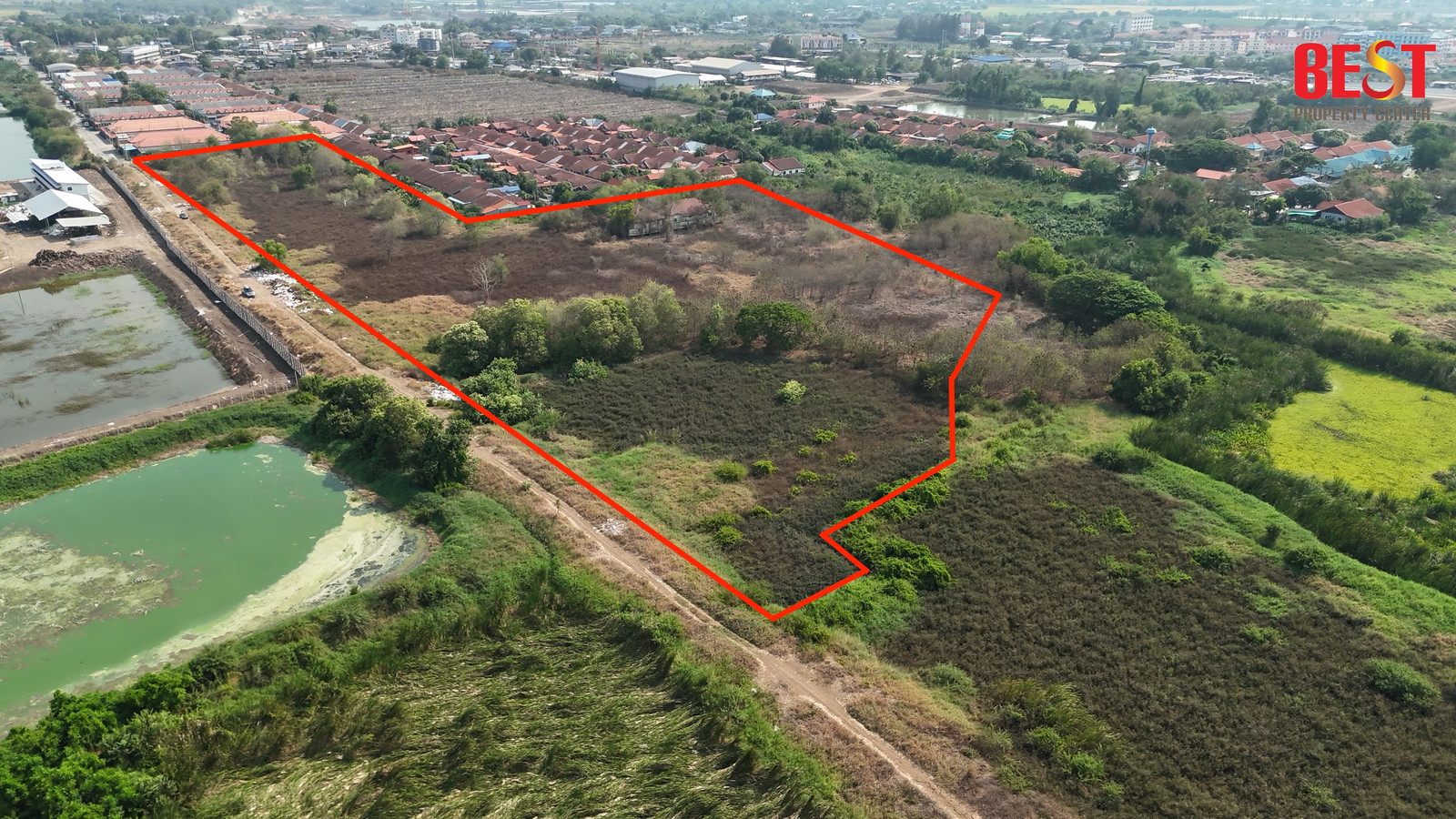 Large plot of land for sale, 29 rai, close to Rojana Road, 500 m., pink layout, wide frontage, suitable for a housing project, warehouse, Ban Sang Subdistrict, Bang Pa-in, Phra Nakhon Si Ayutthaya. – รูปที่ 4