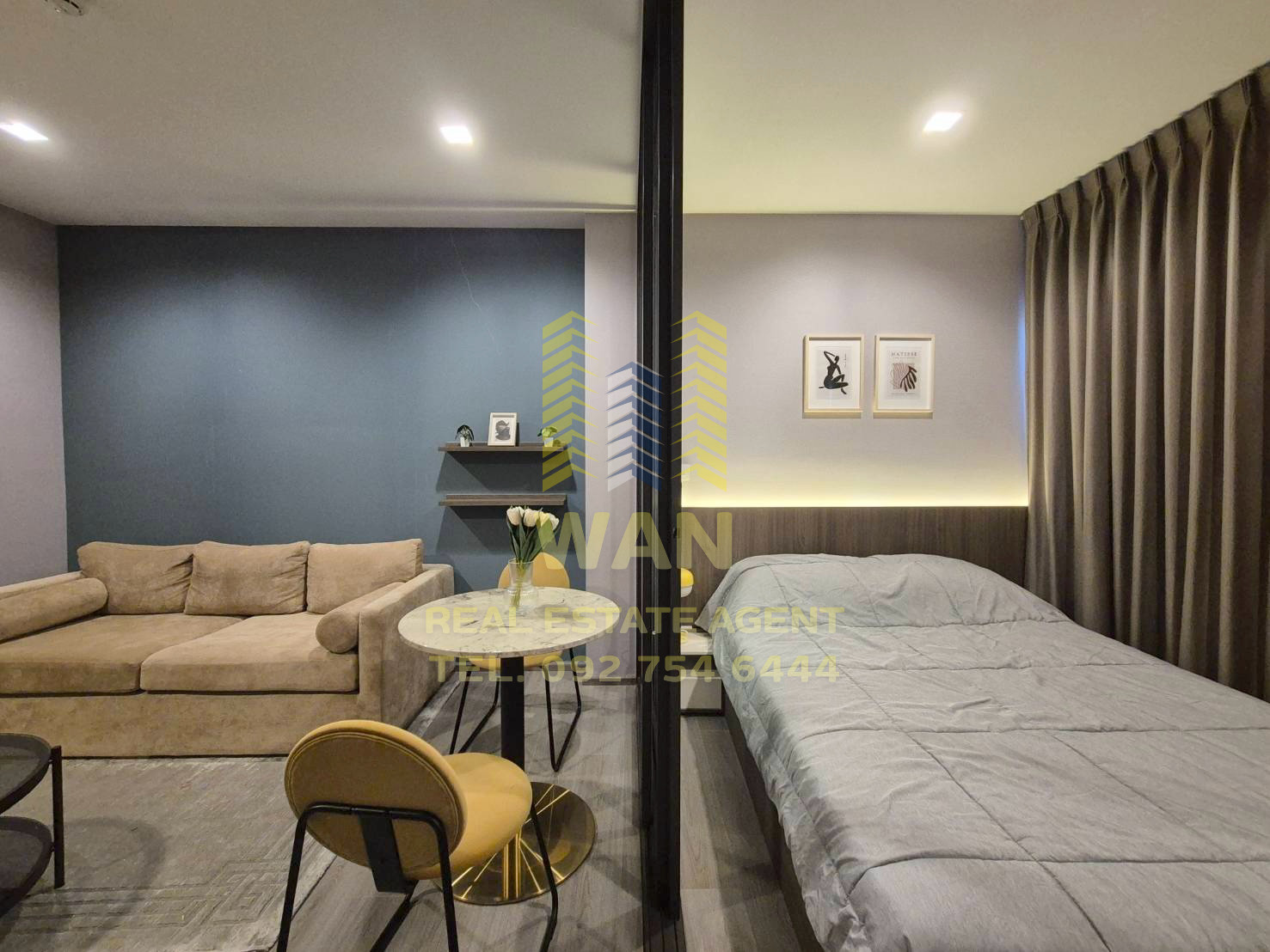 ให้เช่า The politan aqua ชั้น 35 ขนาด 31 ตร.ม. วิวแม่น้ำ เกาะเกร็ด แต่งสวย ครบพร้อมอยู่