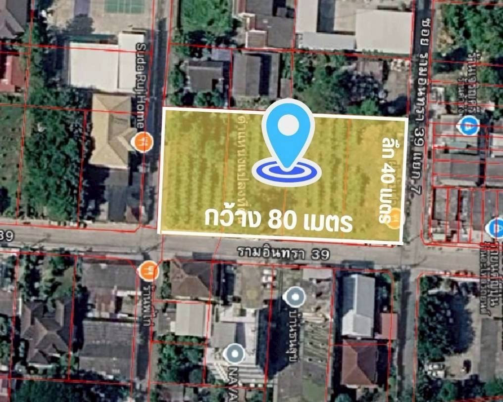 Land Ramintra 39, size 2 rai, already filled, next to the road on 3 sides. Land Ramintra 39, size 2 rai, already filled, next to the road on 3 sides.