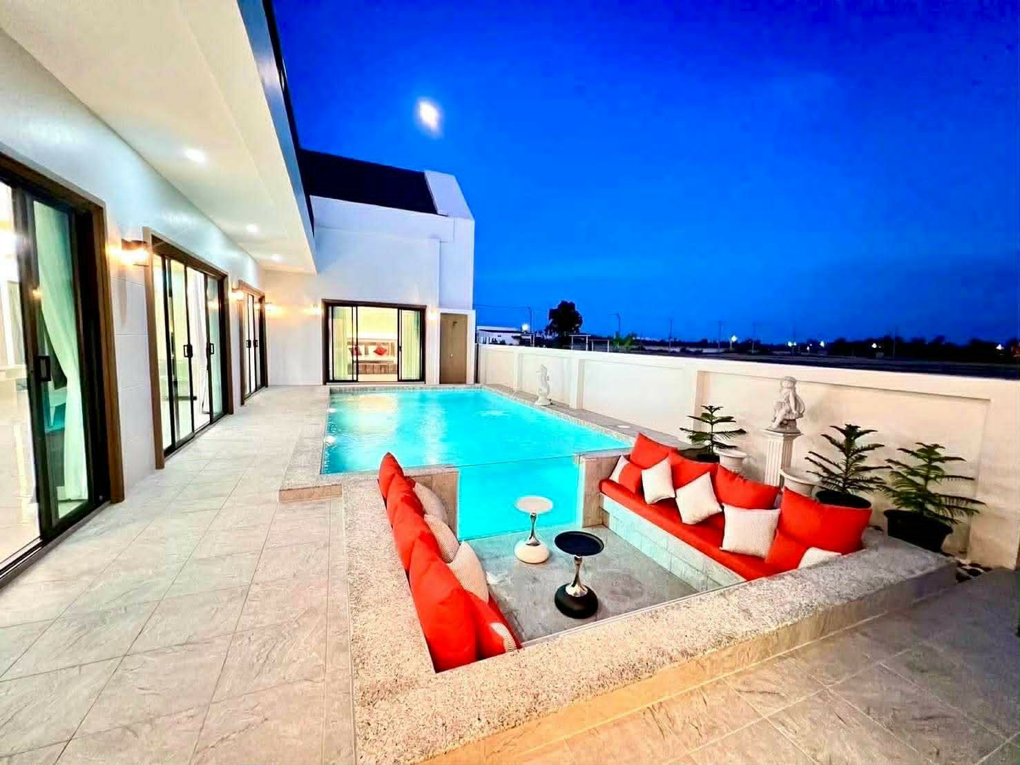 Pool Villa for sale, Cha-am, Phetchaburi Province (with roof terrace, view and party), private location, area 126 sq m, 377 sq m, 3 bedrooms, 4 bathrooms, ready to move in. – รูปที่ 3