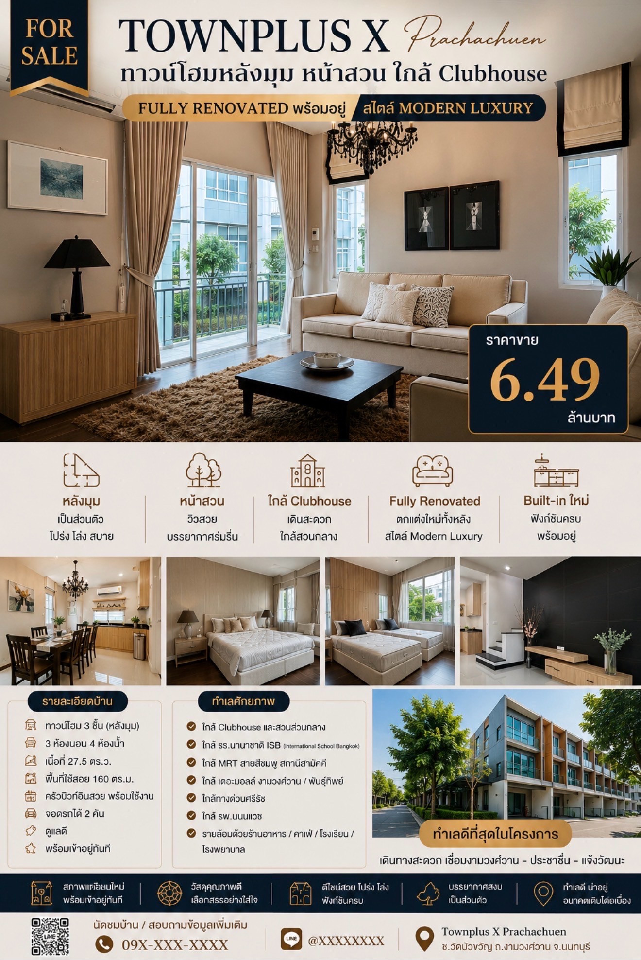 Townhomeหลังมุม ใกล้สวน ทำเลดีที่สุดในโครงการ Townhomeหลังมุม ใกล้สวน ทำเลดีที่สุดในโครงการ