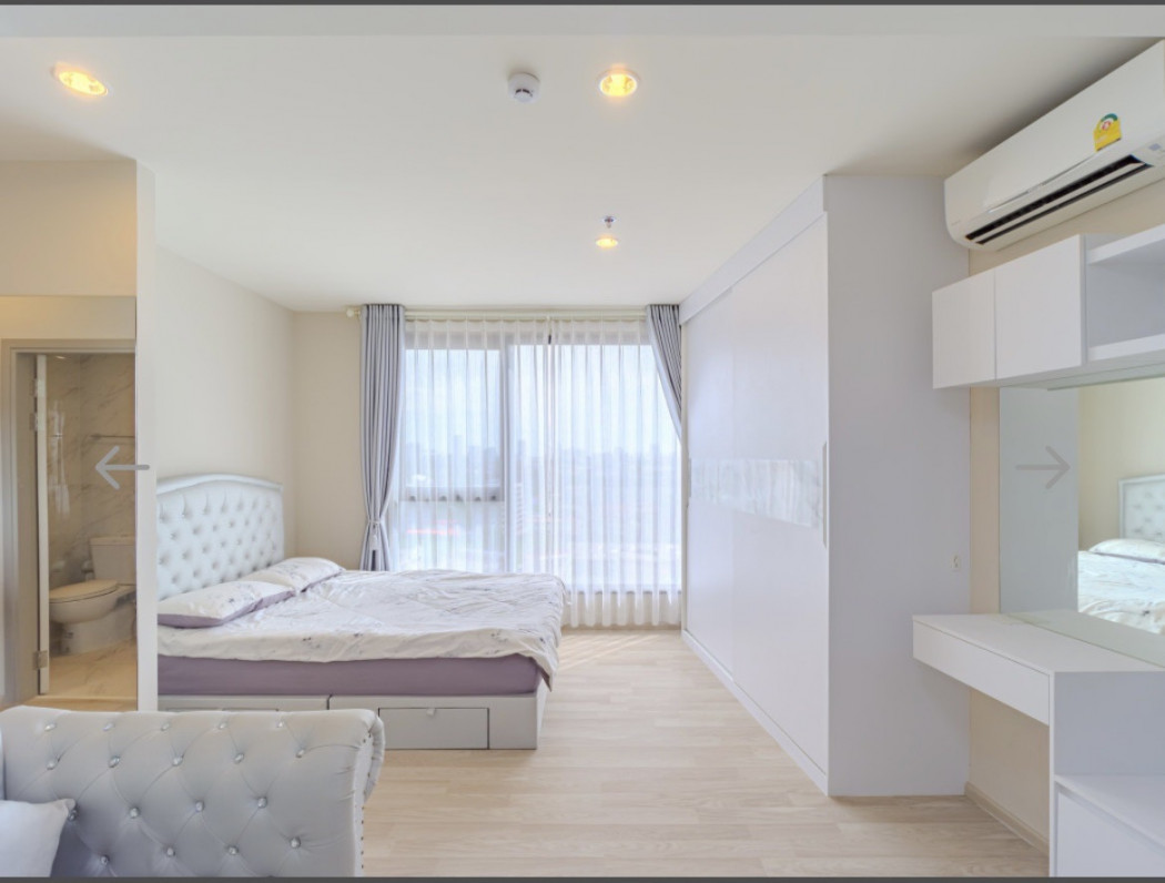 Affordable condo for rent, Ideo Mobi Sukhumvit Eastpoint, new built-in furniture, near BITEC Bangna, 30 sq m.