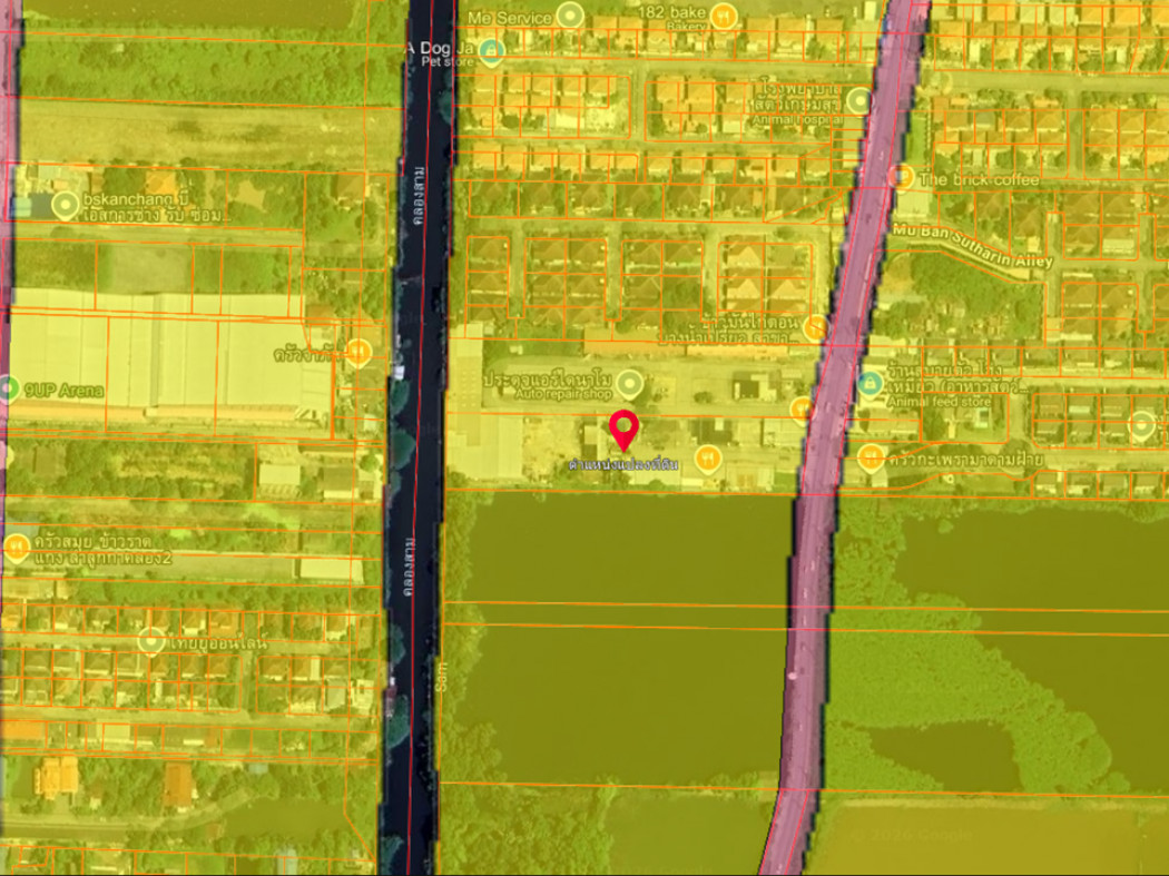 Land for sale with existing buildings. Beautiful plot, road frontage,near Sutarin Village,Lad Sawai Suitable for business. Size: 4-1-15 rai. – รูปที่ 4