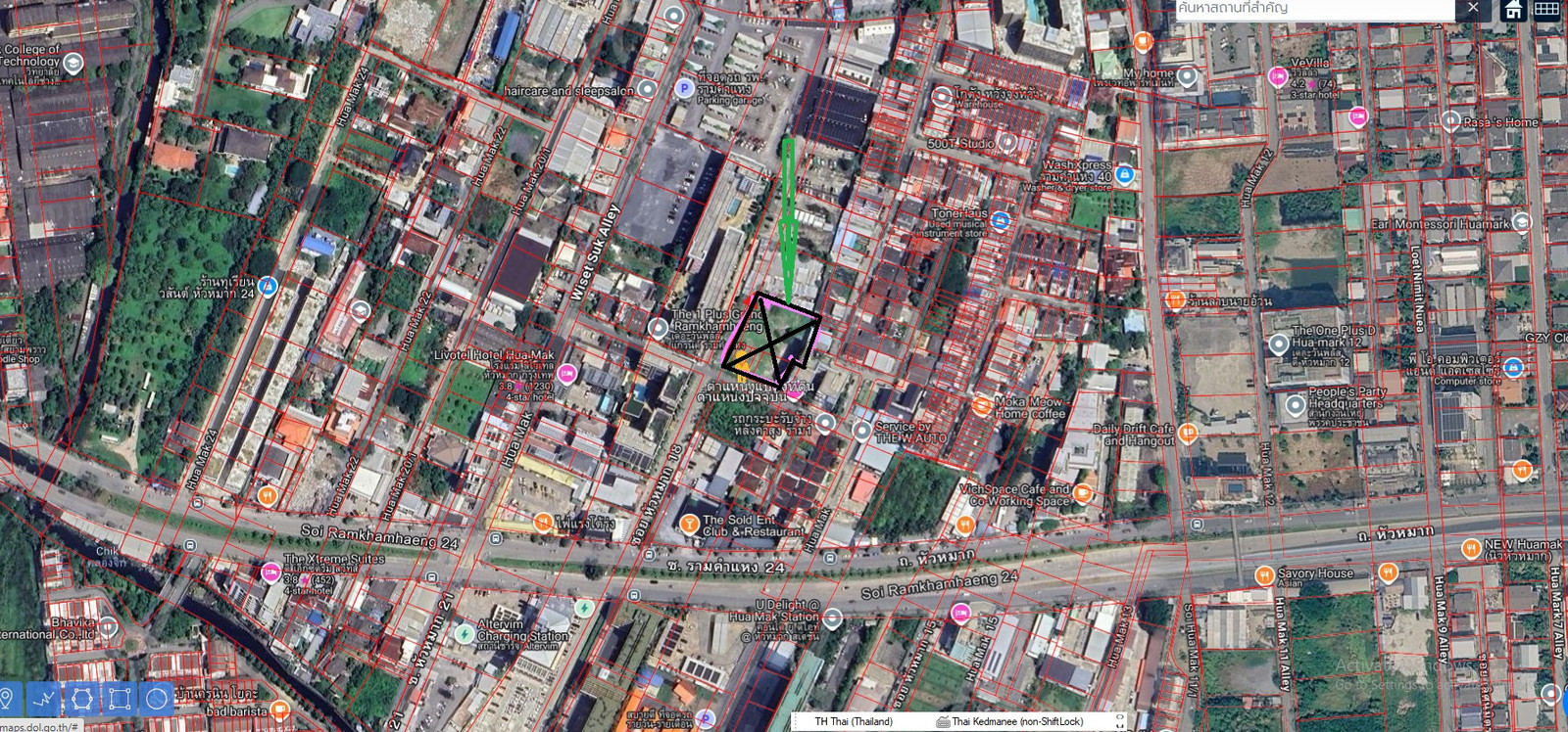 ขายที่ดิน 1-1-74 ไร่ (574ตรว) ถนน รามคำแหง24 เข้าซอย หัวหมาก 18 (ซอย รามคำแหง32แยก1) แปลงหัวมุม ติดถนน2ด้าน พื้นที่ สีส้ม  สวยมาก ในพื้นที่ รามคำแหง และ ถนนหัวหมาก สี่เหลี่ยม 42x55(โดยประมาณ) เหมาะทำคอนโด อพาร์ทเม้นท์ โรงแรม ขนาดกลาง   – รูปที่ 2