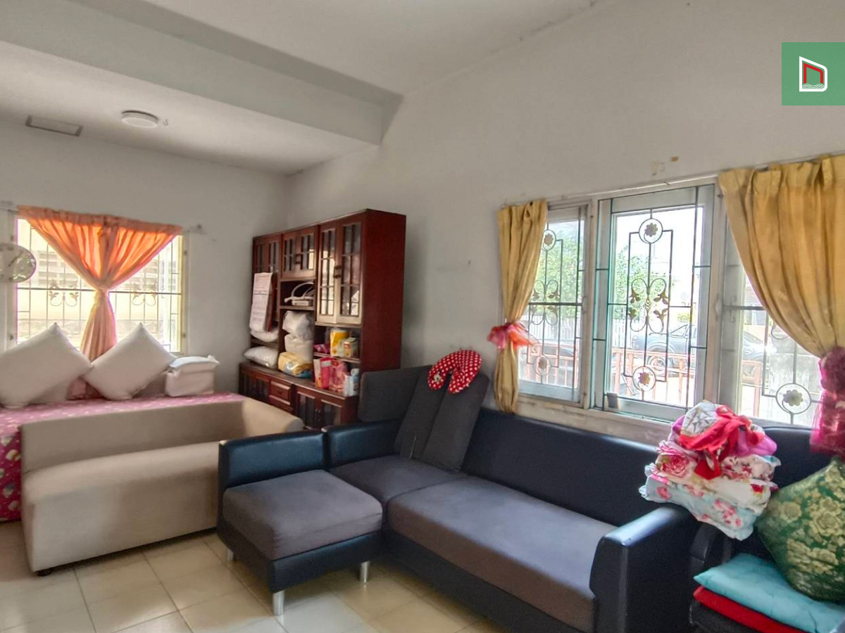 Single house, Pruksa Village 2, Rangsit-Ongkharak, 50.6 sq m, 3 bedrooms, 3 bathrooms, behind the corner of the main road. South receives good wind all year, good location near Rajamangala University of Technology Thanyaburi and Lotuss Khlong 7, convenien – รูปที่ 3