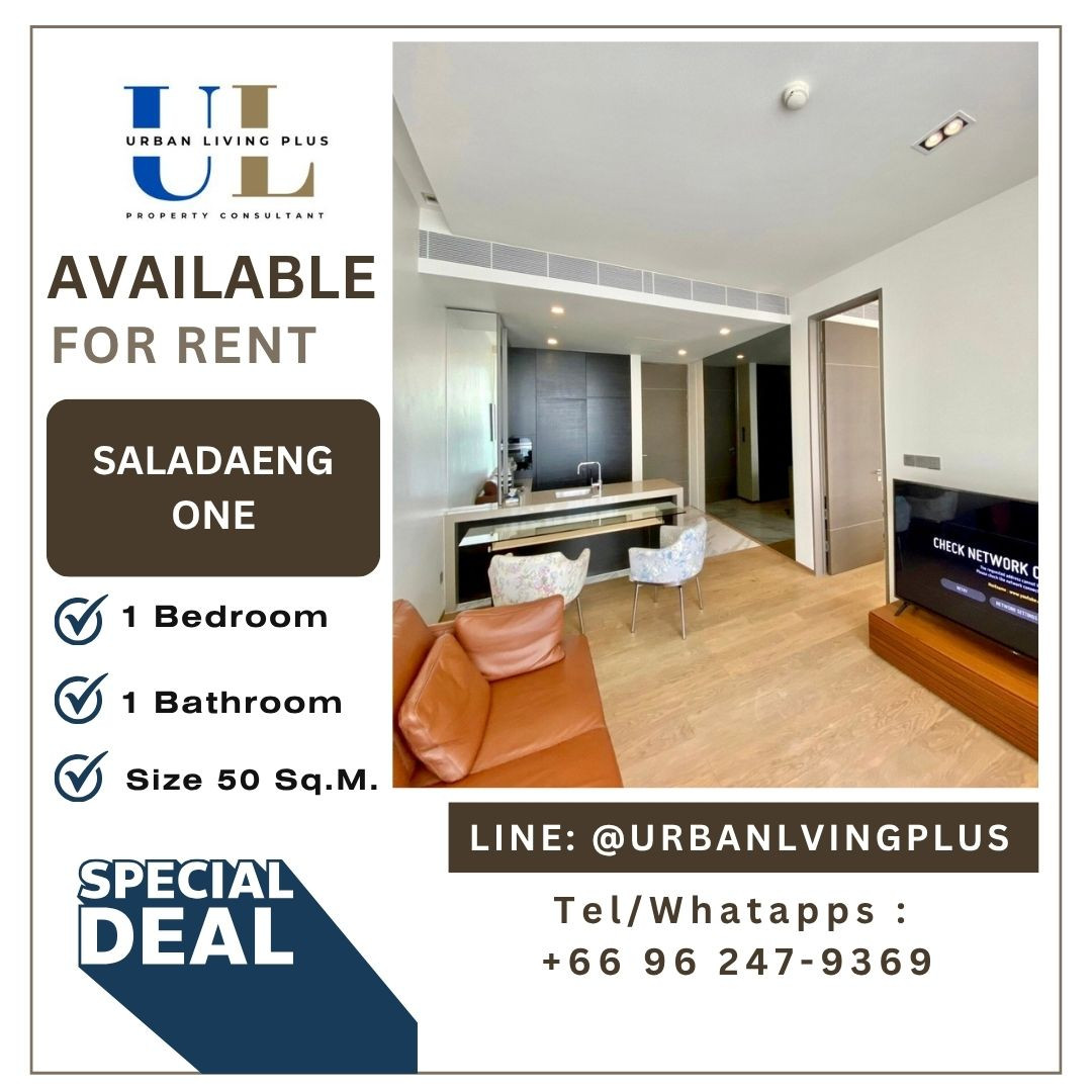 ( UL2403251 ) Tel/Line 096-2479369, FOR RENT Saladaeng One 1 bedroom, 1 bathroom 52 Sq.M., fully furnished, ready to move in ( UL2403251 ) Tel/Line 096-2479369, FOR RENT Saladaeng One 1 bedroom, 1 bathroom 52 Sq.M., fully furnished, ready to move in