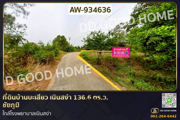 Land plot in Ban Ba Siew, Noen Songa, 136.6 sq.wa., Chaiyaphum AW-934636