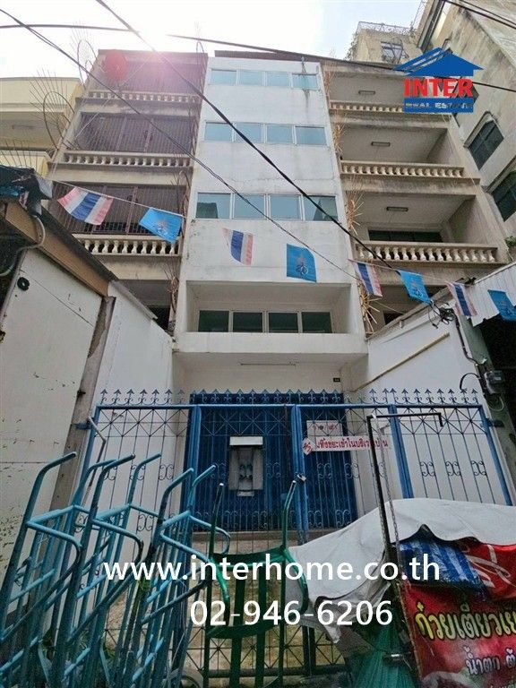 Commercial building, 5 floors, 13.4 sq m. Commercial building near Phai Ing School, Sampeng Market, Soi Wanich 1, Trok Chaiyaphum, Songwat Road, Yaowarat Road, Samphanthawong District. Bangkok