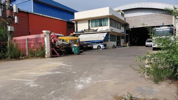 ปล่อยเช่า 📦 โกดัง ออฟฟิศ ที่ดิน 1 ไร่ 🟠 ผังส้ม 📍 ติดถนนใหญ่ กิ่งแก้ว บางพลี สมุทรปราการ   