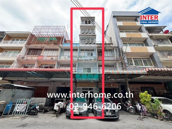 Commercial building, 6 floors, 12.4 sq m. Commercial building near Bobae Market, Soi Yotse, Krung Kasem Road, Pom Prap Sattru Phai District. Bangkok