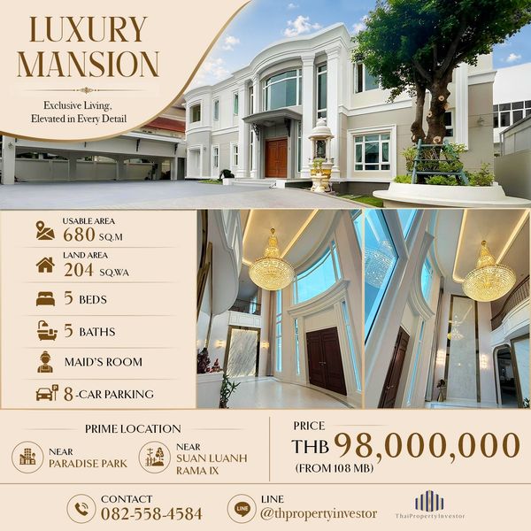 Rare Luxury Mansion in the Heart of the City Set on over 204 sq.wah of land with exceptional privacy