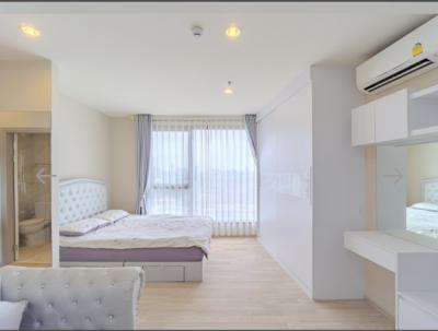 Affordable condo for rent, Ideo Mobi Sukhumvit Eastpoint, new built-in furniture, near BITEC Bangna, 30 sq m.