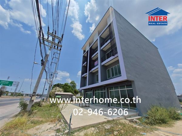 Commercial building, 3.5 floors, 21.3 sq m, commercial building, near P.S. Safe Drive Driving School, Nakhon Pathom, near the Nakhon Pathom Provincial Transport Office, Malaiman Road, Mueang Nakhon Pathom, Nakhon Pathom.