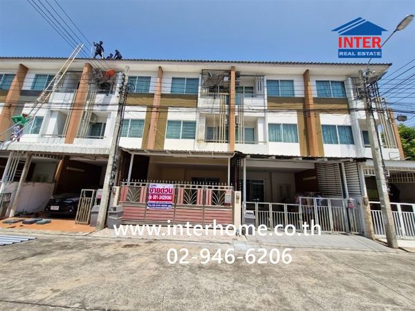 Townhome 3 floors, 19 sq m, The Trust City Ngamwongwan 25, near Buakhwan Temple. Soi Ngamwongwan 25 Ngamwongwan Road, Samakkhi Road, Mueang Nonthaburi, Nonthaburi
