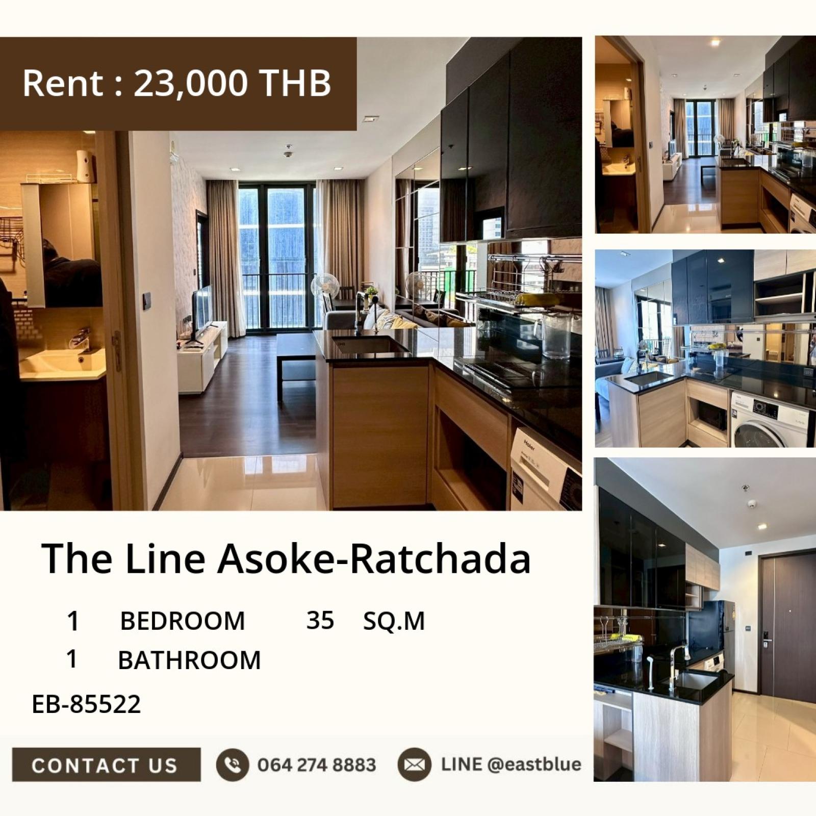 17/07/2026, 🏙️ Instant discount! The Line Asoke‑Ratchada 1 bedroom starts at 23,000 – a great location near the train! 0642748883