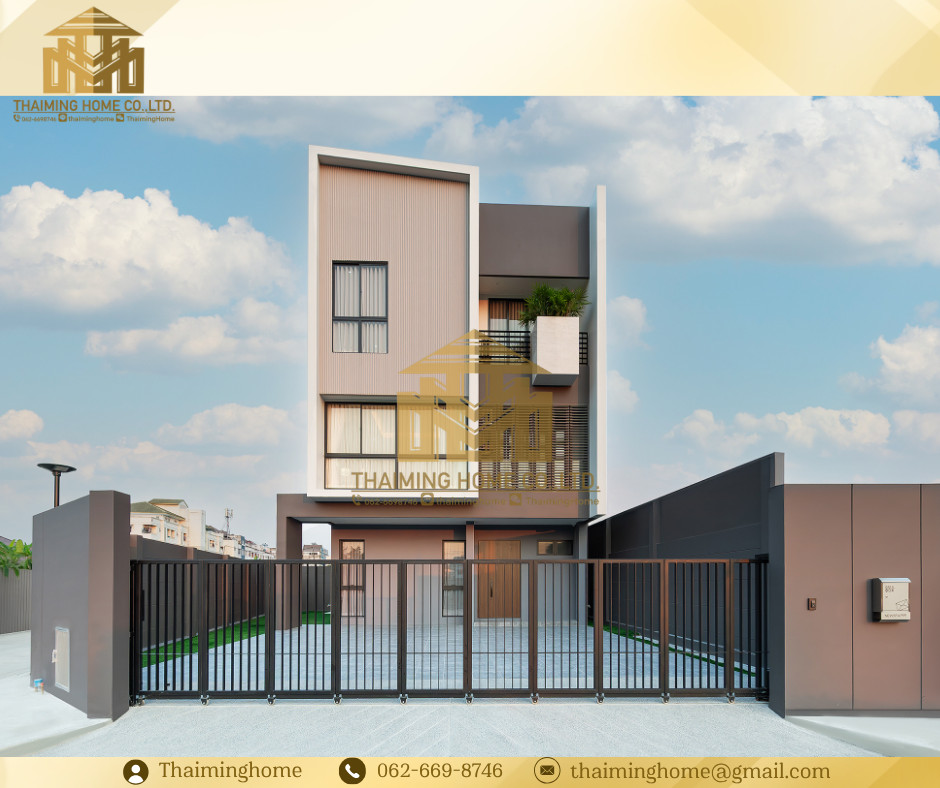 3-storey detached house for sale New house ready to move in, Feel Town project, Lat Phrao 101 location, Bangkok [TH5-4726]