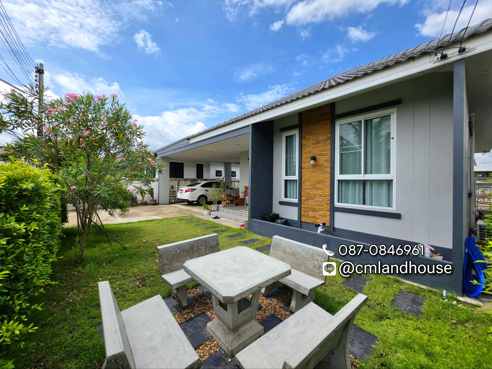 Beautiful house, 68 sq m., for sale below appraisal, San Kamphaeng District, close to Mae Market, 1.5 km., near the city 12 km., 6 year old house, free air conditioning, complete furniture. – รูปที่ 3