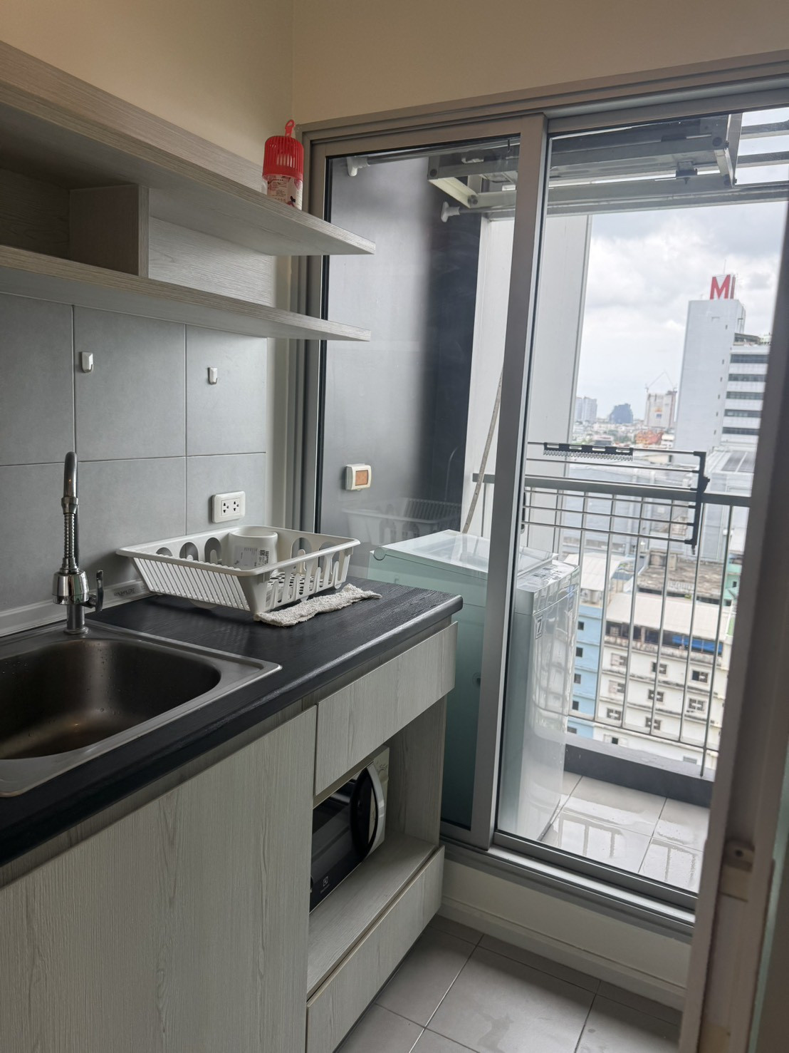 For rent, beautiful room, Aspire Sathorn Thapra (aspire sathorn thapra), next to BTS Talat Phlu, with furniture + washing machine + room 31 sq m., only 12,000 baht. – รูปที่ 3